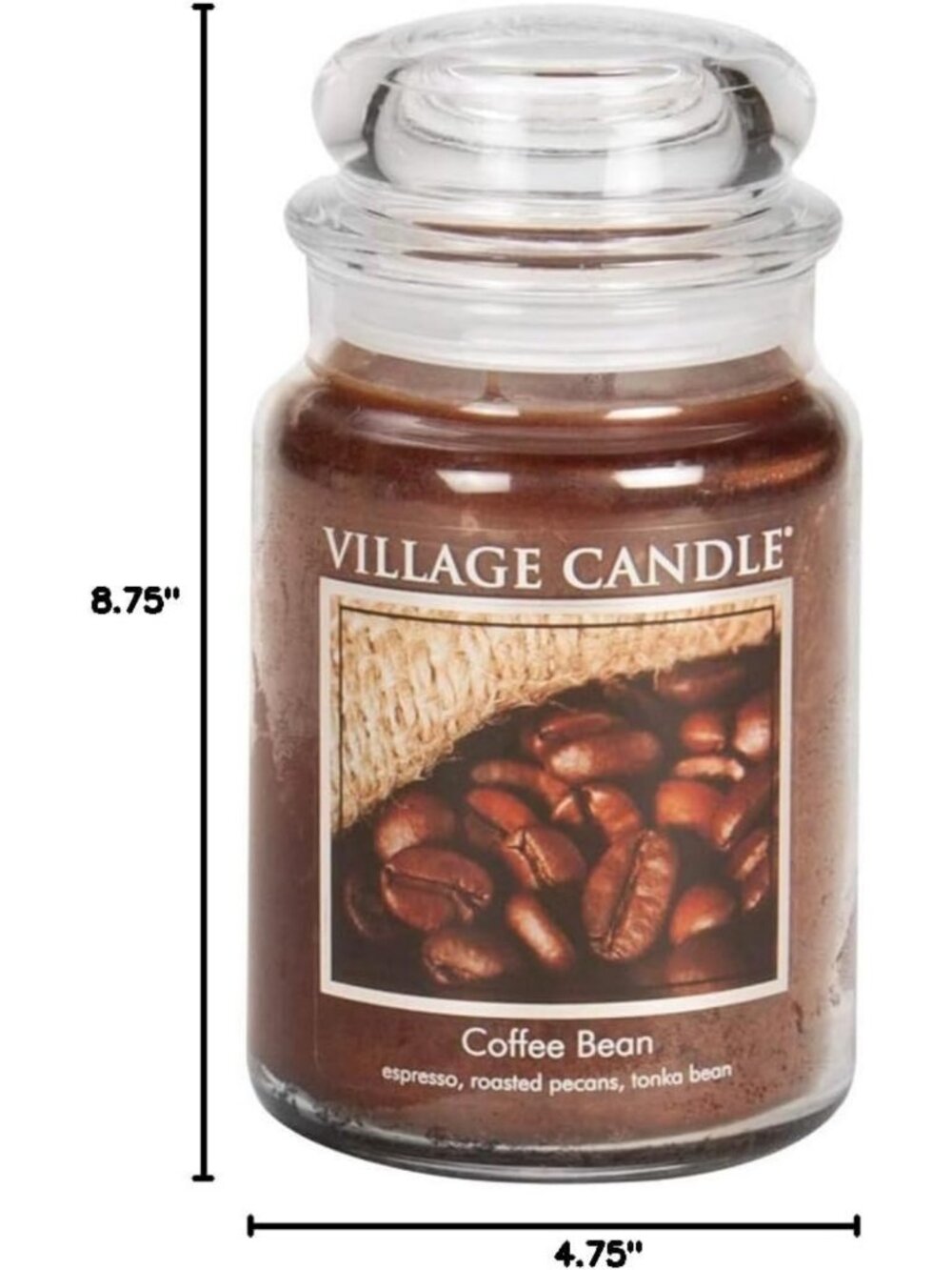 Large Coffee Bean Scented Candle in Glass Jar - 21.25 oz, Cozy Home Decor - Picture 6 of 6